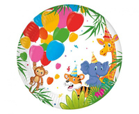 #ZTA Talerzyki papierowe Jungle Balloons FSC, 20 cm, 8 szt.
