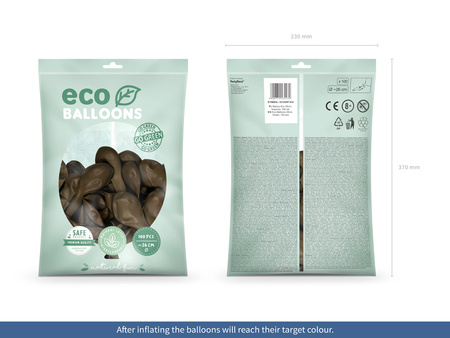 Balony Eco 26cm metalizowane, jasny złoty (1 op. / 100 szt.)