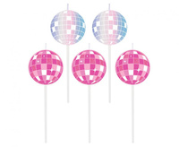 #SU Świeczki pikery Disco, dwustronne, 2 cm, 5 szt.
