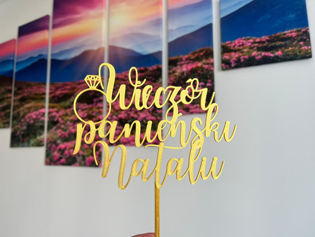 Topper na tort PERSONALIZOWANY WIECZÓR PANIEŃSKI WZ.I
