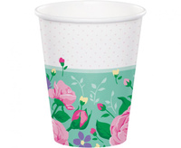 #ZKU Kubeczki papierowe Floral Fairy Sparkle, 266 ml, 8 szt.