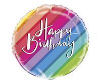 #BFK Balon foliowy 18" Rainbow  Happy Birthday
