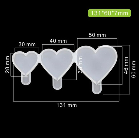 Foremka silikonowa do tworzenia lizaków z izomaltu SERCA SERDUSZKA