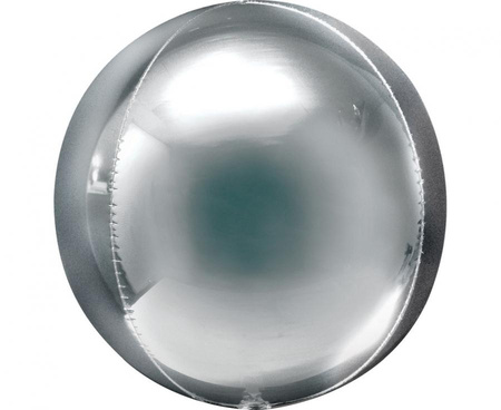 #BFK Balon foliowy 21" ORBZ - kula srebrna (niepakowany)