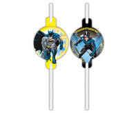 #ZSŁ Rurki (słomki) papierowe z medalionem "Batman Rogue Rage", 4 szt. KK
