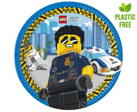 #ZTA Talerzyki papierowe Lego City, next generation, 23cm, 8 szt. (plastic-free) KK