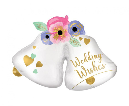 #BFK Balon foliowy SuperShape Wedding Bells P35, zapakowany KK