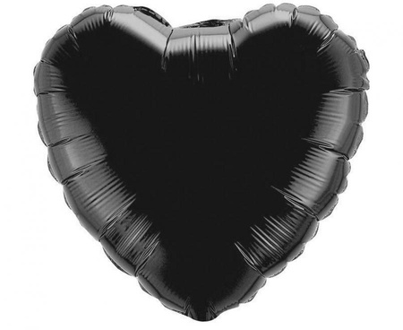 #BFK Balon foliowy 18" FX - Serce (czarne), niepakowany