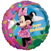 #BFK Balon foliowy 18" CIR - "Minnie Happy Birthday"