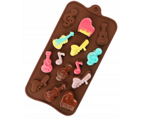 Foremka silikonowa INSTRUMENTY MUZYKA NUTY