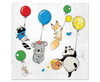 #ZSE Serwetki papierowe PAW Animals Party 33x33 cm / 20 szt.