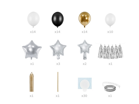 Balon foliowy Cukrowa Laska, 18.5x35 cm, mix (1 op. / 5 szt.)