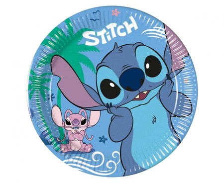 #ZTA Talerzyki papierowe Stitch & Angel, 20 cm, 8 szt.