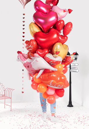 Balony 10'' Serca, Pastel czerwony (1 op. / 100 szt.)