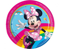 #ZTA Talerzyki papierowe Minnie Rainbow Makes Me Smile, 20 cm, 8 szt.