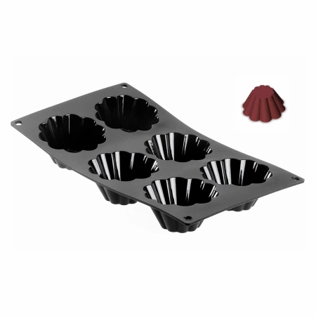 Forma silikonowa, mata Moul'Flex do ciastek - babeczek 30x17,5 cm DE BUYER