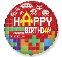#BFK Balon foliowy 18" FX - Happy Birthday- BRICKS, niepakowany