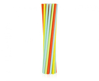 #ZSŁ Rurki (słomki) pap. pastelowy mix, 6x197mm / 12 szt.