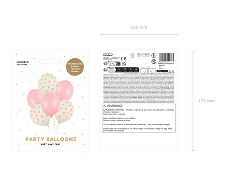 Balony foliowe do girland Podkowy, 18x19 cm, złoty (1 op. / 3 szt.)