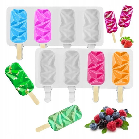 Forma silikonowa do lodów cakesicles GEOMETRYCZNA 26x10 cm