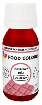 Barwnik do czekolady i mas tłustych PUDROWY RÓŻ 18 ml Food Colours