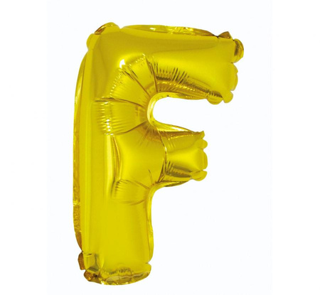 #BFK Balon foliowy "Litera F", złota, 35 cm KK