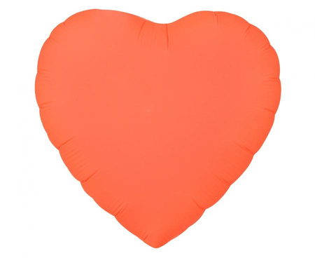 #BFK Balon foliowy Serce, fluor pomarańczowy, 18"