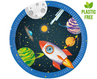#ZTA Talerzyki papierowe Rocket Space (next generation) 23cm, 8 szt. (plastic-free)
