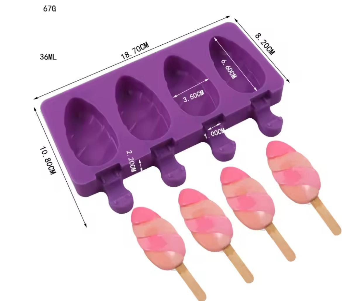 Silikonowa forma do lodów na patyku cakesicles podczas użytkowania