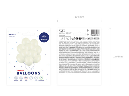 Balony Strong 27cm, Pastel Light Cream (1 op. / 10 szt.)