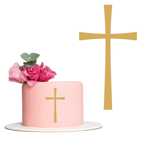 Decor topper na bok tortu KRZYŻ wz.VII