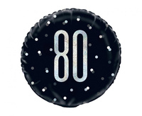 #BFK Balon foliowy UQ 18" Glitz, groszki z nadr. 80, czarny