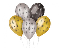 #BL Balony Premium Błyszczące Gwiazdy, metaliczne, 12" / 5 szt.