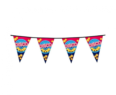 #DEGI Girlanda flagi DISCO FEVER, 30 x 20 cm, 6 m.