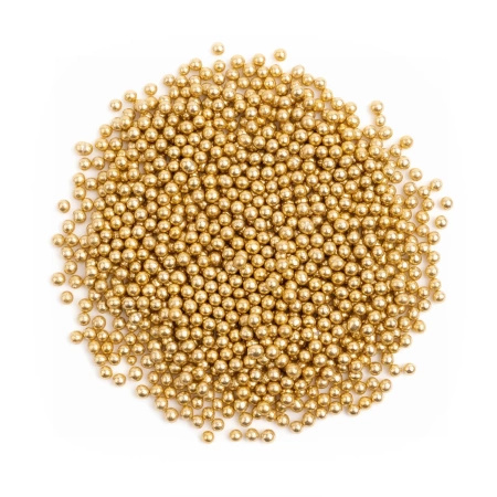 Posypka dekoracyjna złote perełki OLD GOLD SUGAR PEARLS 90g Słodki Bufet