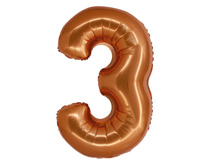 #BFC43 Balon foliowy Smart, Cyfra 3, miedziana, 76 cm KK