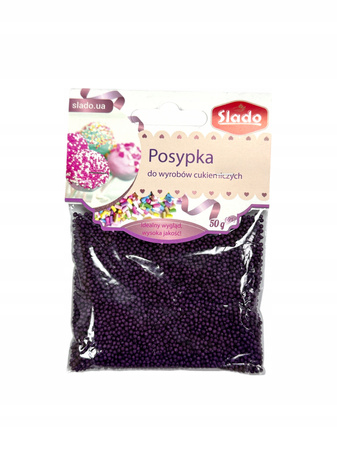 Posypka cukrowa dekoracja na tort muffinki cake pops MACZEK FIOLETOWY 50 g