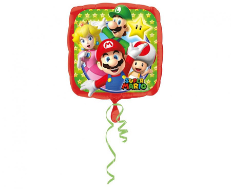 #BFK Balon foliowy Mario Bros 43 cm, zapakowany