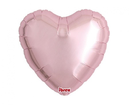 #BFK Balon Ibrex Hel, serce 18", Metallic Light Pink, 5 szt.