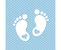#ZSE Serwetki papierowe Little Feet Blue, 33 x 33 cm, 20 szt.