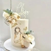 Linearny decor topper na bok tortu KOBIETA W CIĄŻY BABY SHOWER 