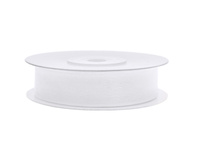 Tasiemka szyfonowa, biały, 12mm/25m (1 szt. / 25 mb.)