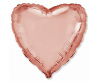 #BFK Balon foliowy 18" FX - Serce (różowo-złote), pakowany