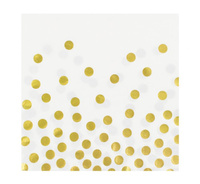 #ZSE_GD Serwetki papierowe "Złote groszki", białe, rozm. 33 x 33 cm, 12 szt. KK