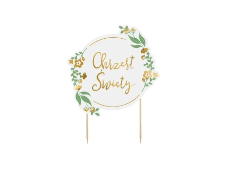Topper na tort Chrzest Święty 15x20 cm Party Deco