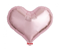 #BFK Balon Ibrex Hel, serce Jelly 18", Metallic Light Pink, 5 szt.