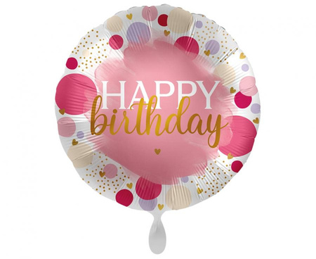 #BFK Balon Foliowy Sweet Birthday S40,45 cm zapakowany