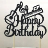 Topper na tort Happy Birthday MUZYKA PIANINO GITARA