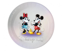 #ZTA Talerzyki papierowe Disney 100 - Mickey & Minnie, next generation, 23 cm, 8 szt. (plastic-free) KK