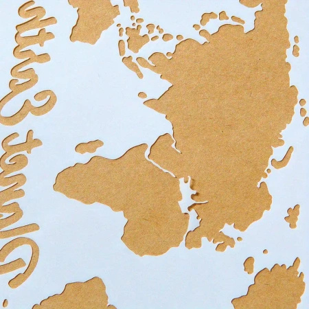 Szablon do dekoracji tortów i ciast MAPA ŚWIATA 20x12,5 cm